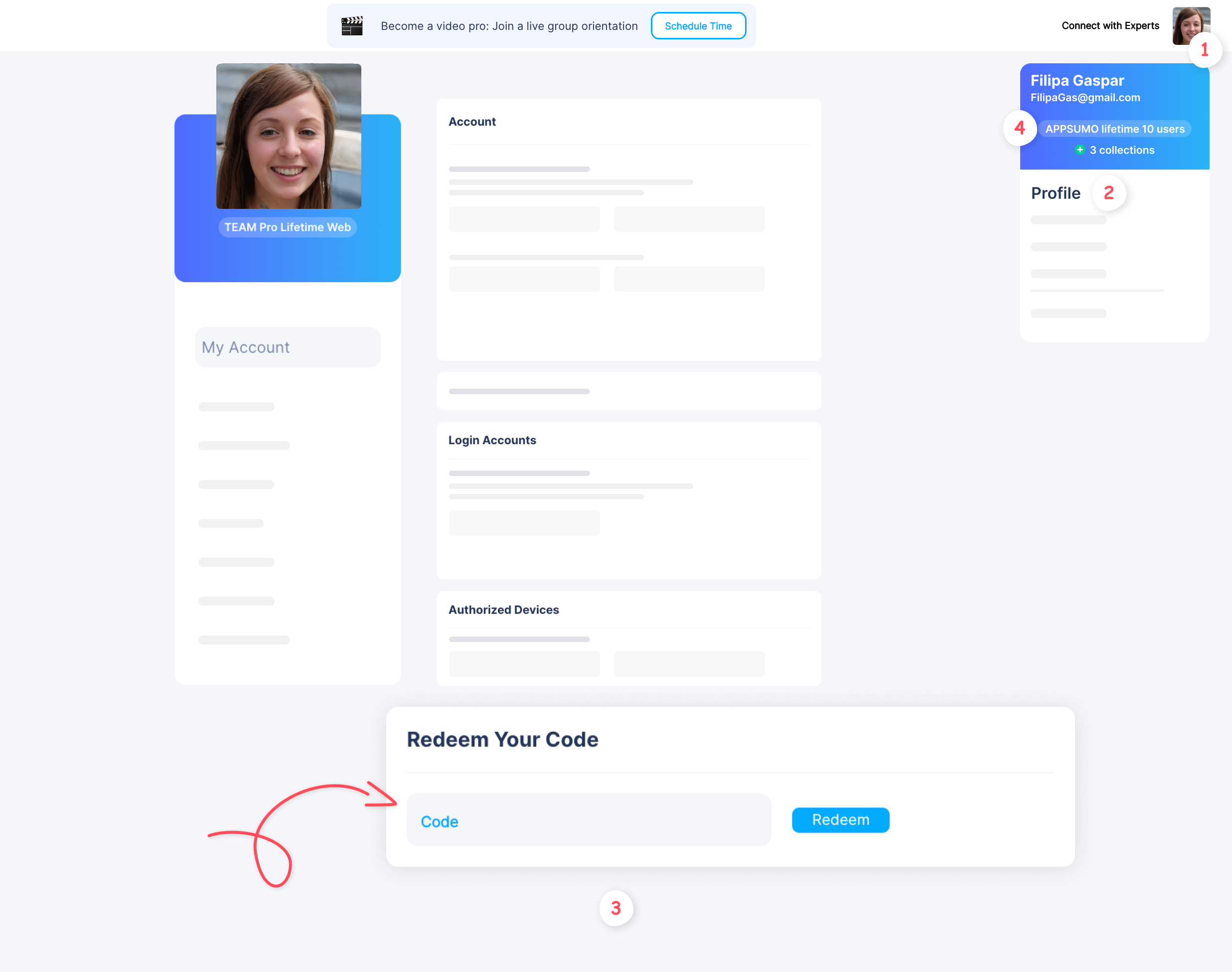 Redeeming BIGVU code Pivo Support Hub